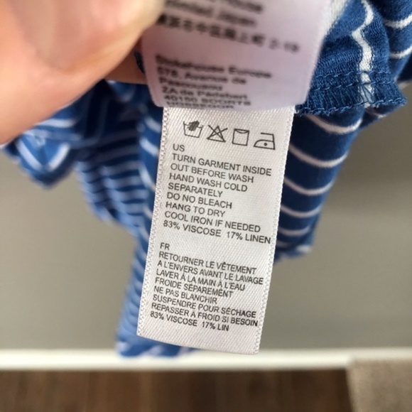 Amuse Society Striped Tank Blue Sz Medium - Picture 8 of 8